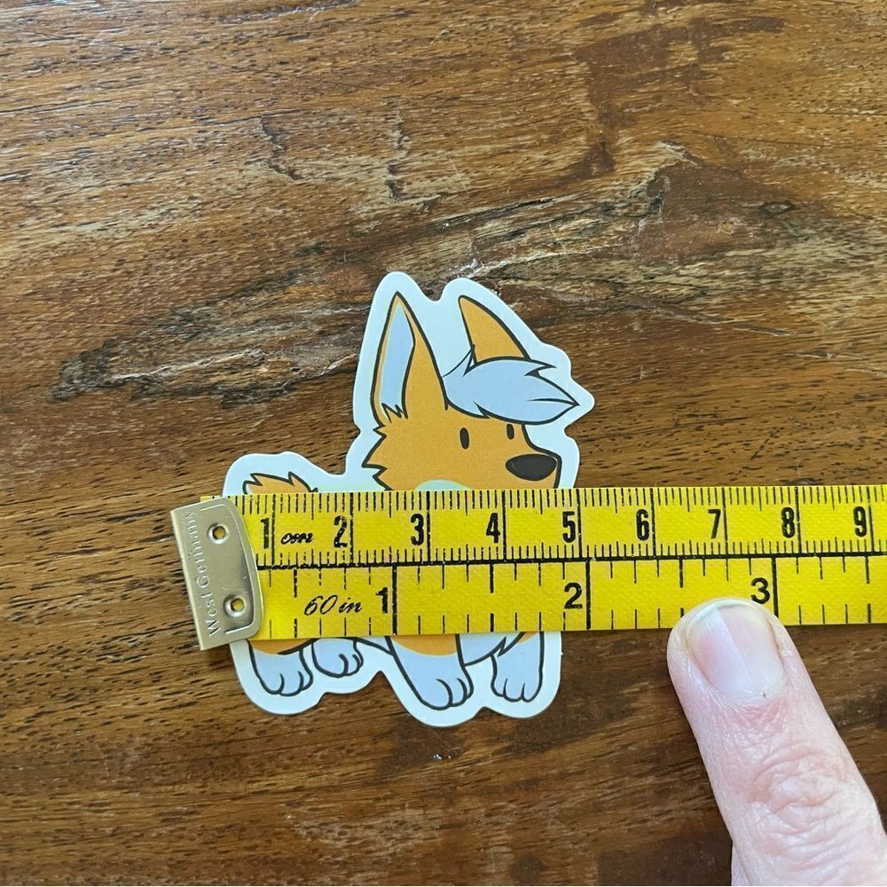 Big Hair Day Corgi Sticker - Picture 3 of 5